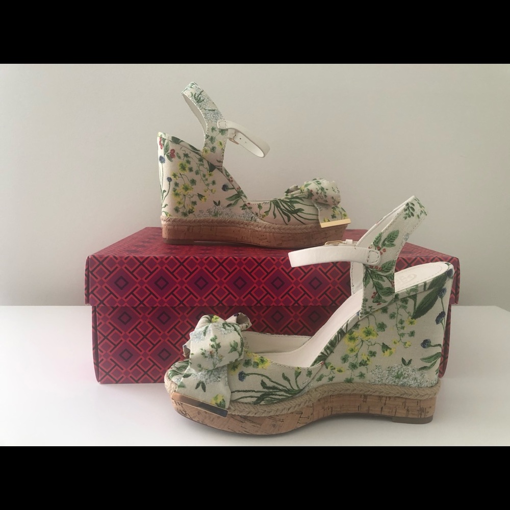 Tory Burch Botanical Watercolor Wedge